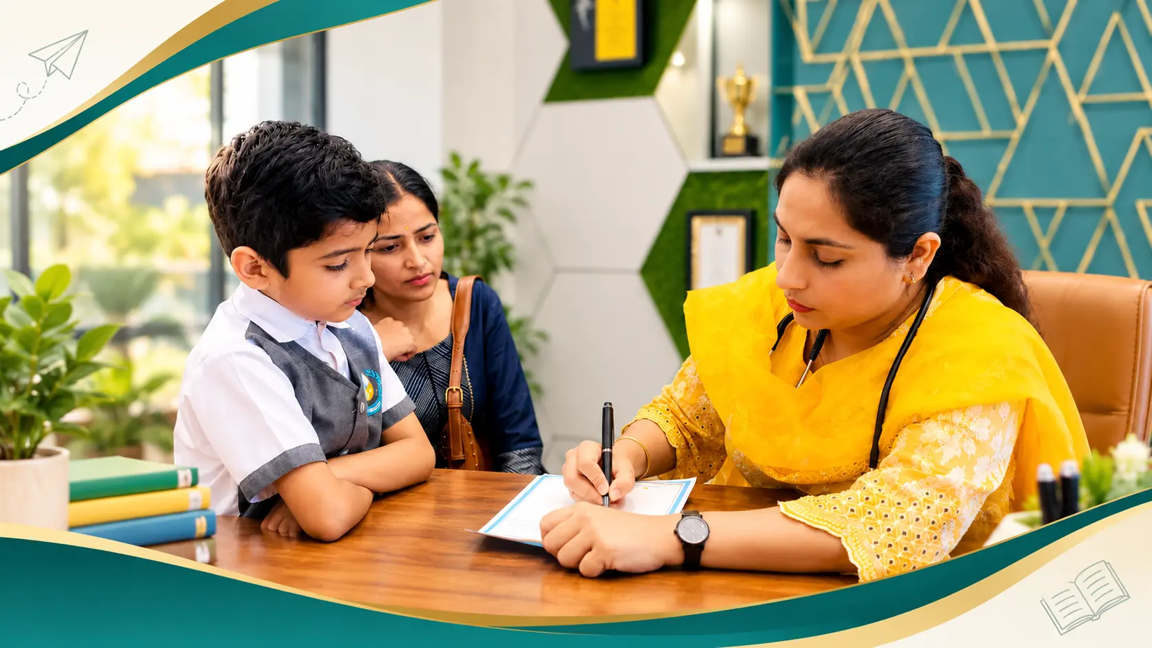 Delhi Premium School students learning together in a classroom
