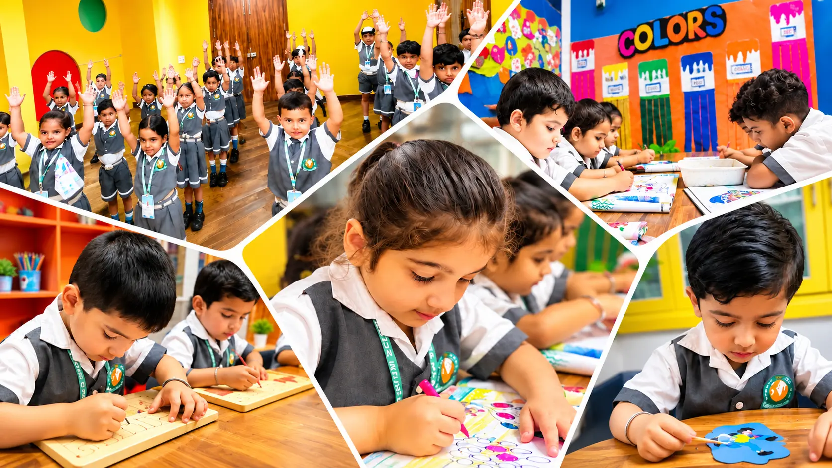 Delhi Premium School students in a colourful learning space